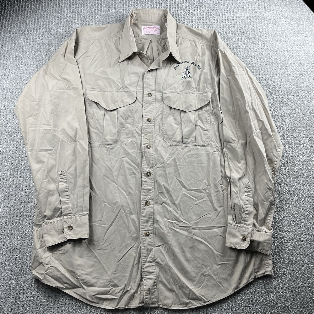 Vintage C.C. Filson Work Shirt Men XXL Tall 652 Long Sleeve Summer Hunt Club